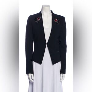 Chic Black Blazer with Embellished Accents by Philipp Plein